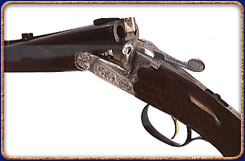 Side by side double rifle-side lock system Anson with ejectors - Kaliber:  .375 HH Magnum